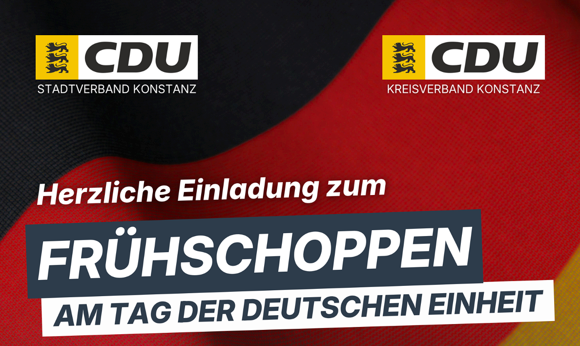 CDU lädt ein: Frühschoppen zum Tag der Deutschen Einheit Konstanz